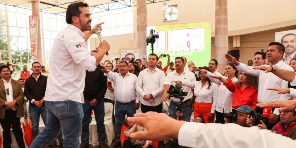 Jorge Álvarez MáyneZ, candidato a la Presidencia por MC, ayer en Zacatecas.