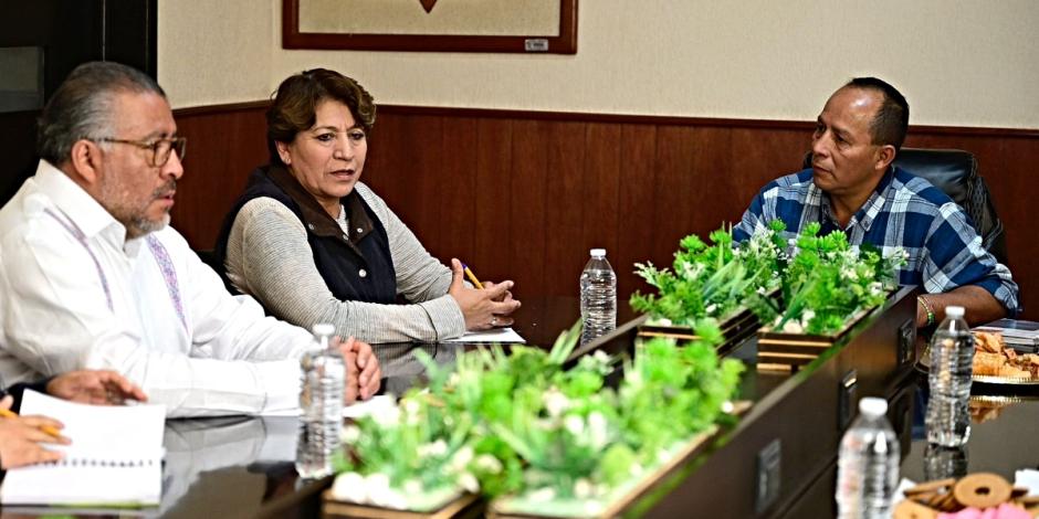 Gobernadora Delfina Gómez Álvarez supervisa el combate a incendios forestales