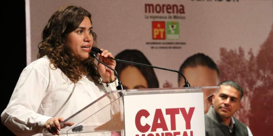 Es un error politizar el tema de seguridad en campañas políticas: Caty Monreal.