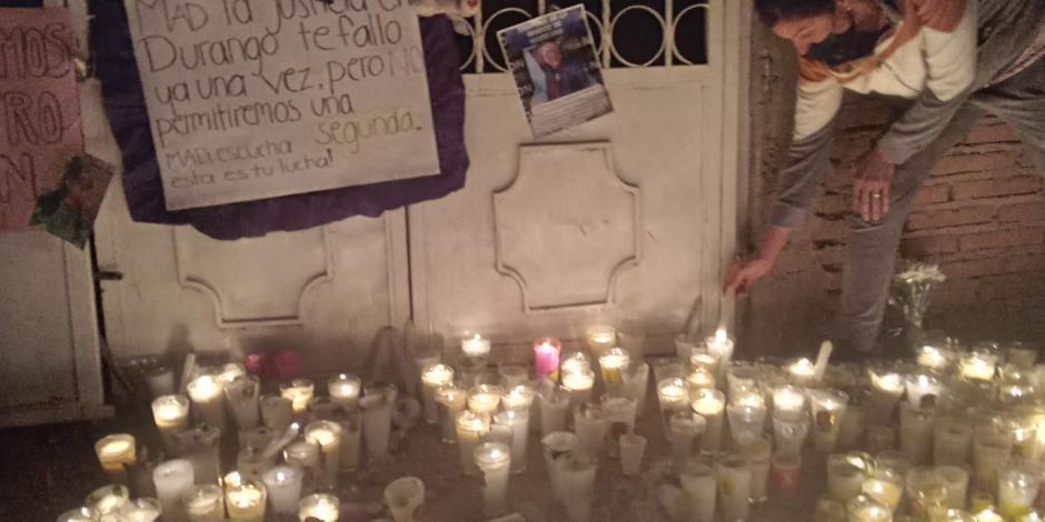 Vecinos de la colonia Carlos Luna, en Durango, exigieron justicia, ayer, por el feminicidio de la niña de dos años.