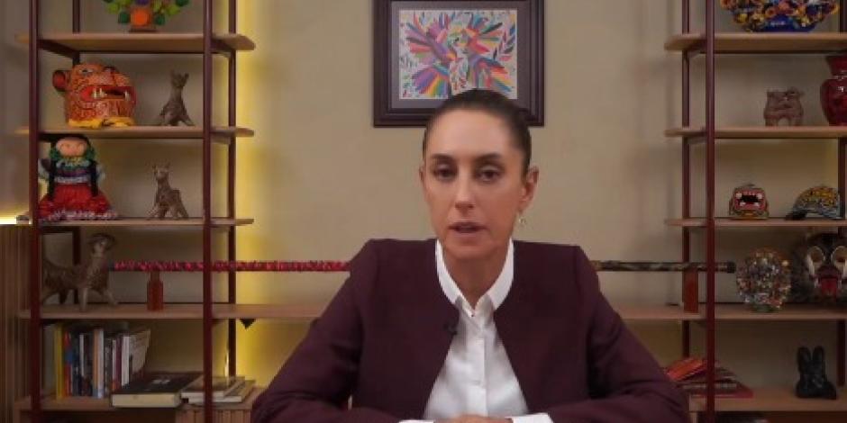 Claudia Sheinbaum, candidata de la coalición Sigamos Haciendo Historia, ayer, en un video que publicó en sus redes sobre su actuación al frente de la CDMX.