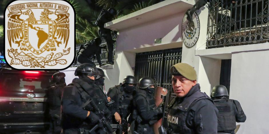 La UNAM deploró los hechos ocurridos en Ecuador.