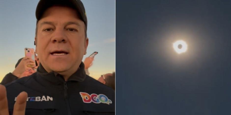 Esteban Villegas vio el eclipse desde el volcán El Jagüey.