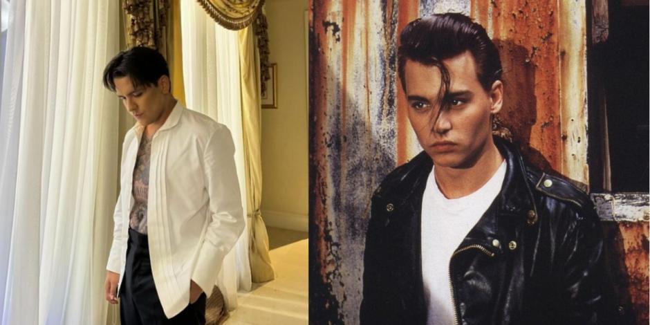 Christian Nodal es comparado con Johnny Depp