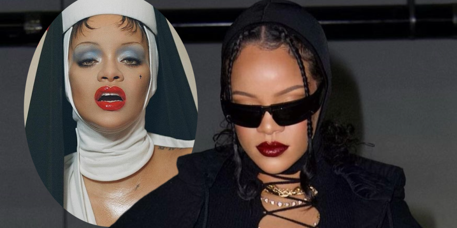 La polémica detrás del estilo de monja de Rihanna; usuarios de redes sociales la critican por el look sugestivo.