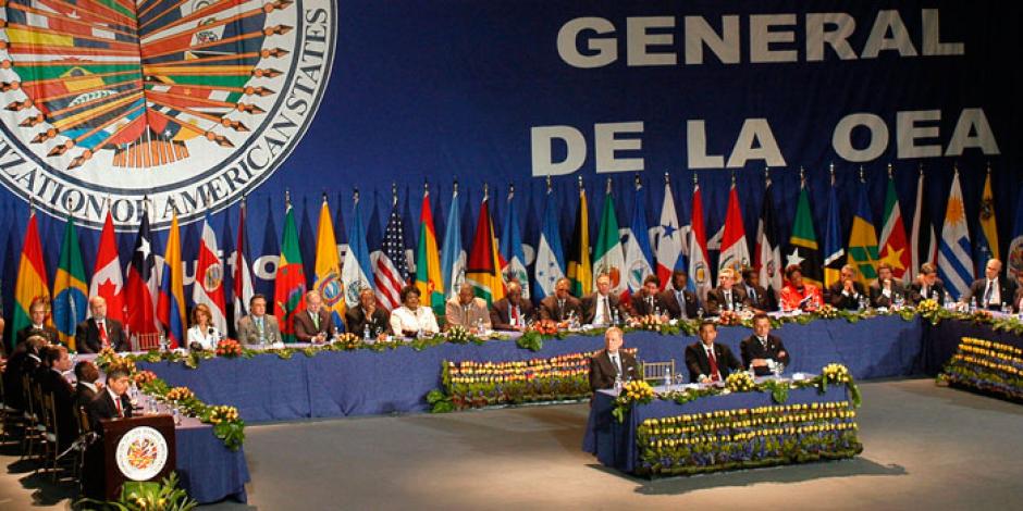 Sesión de la OEA en semanas pasadas.