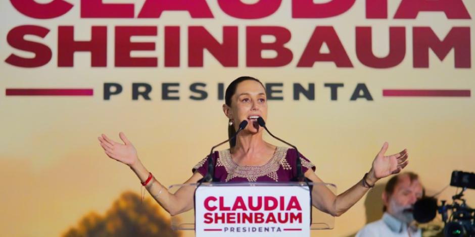 Claudia Sheinbaum, candidata presidencial por la coalición Sigamos Haciendo Historia.