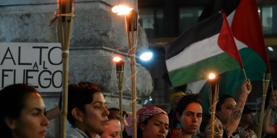 Marcha en apoyo a Palestina, el pasado 13 de abril, en la CDMX.