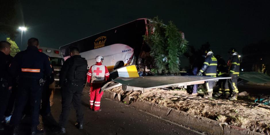 Accidente de autobús en Iztacalco.