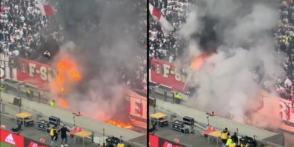Final de Copa de Países Bajos se suspende por fuerte incendio