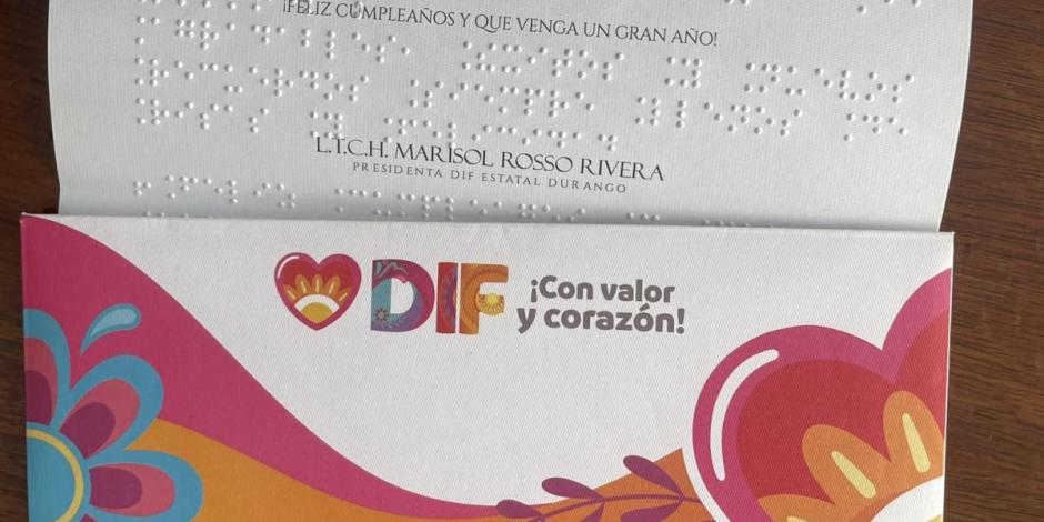 DIF Durango incorpora Braille en su correspondencia.