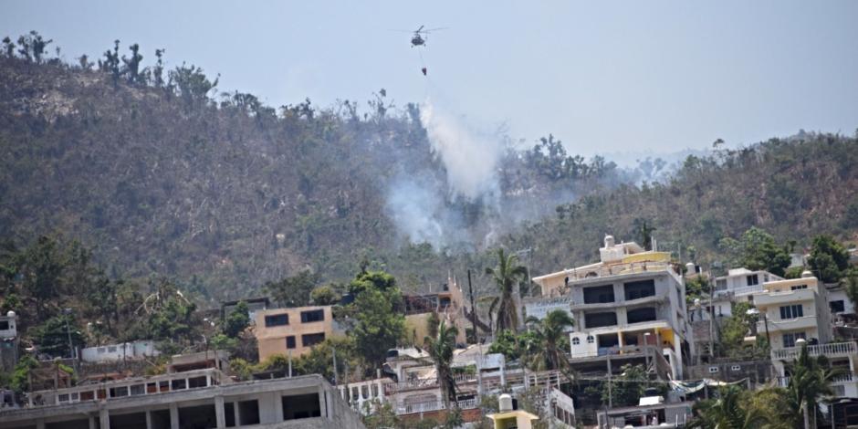 Controlado el 90 por ciento del incendio forestal de El Veladero en Acapulco