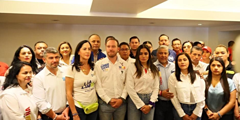 Santiago Taboada y candidatos de la alianza respaldan a Alessandra Rojo de La Vega tras atentado