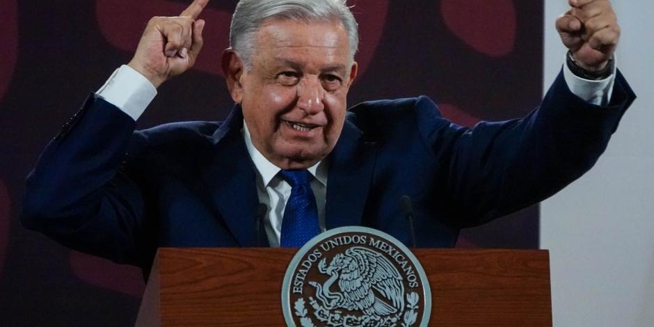 El Presidente Andrés Manuel López Obrador, en conferencia, el pasado miércoles.