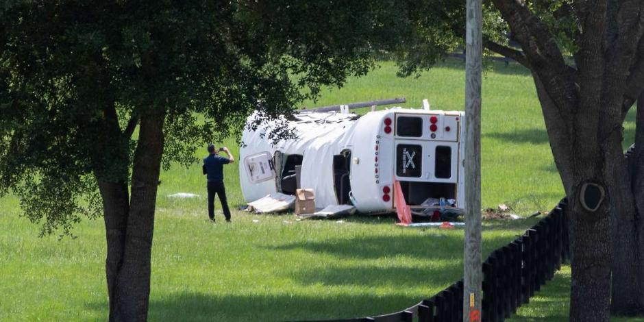 Mueren 8 trabajadores agrícolas mexicanos tras un accidente en Florida.