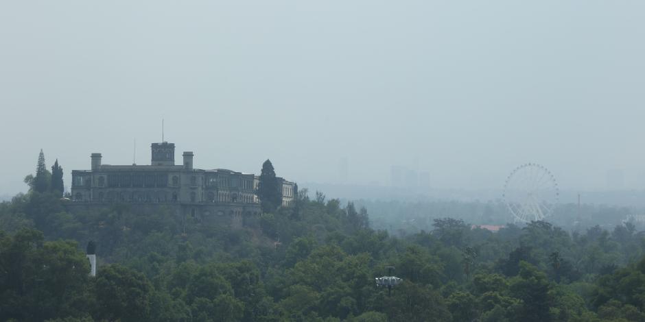 Vista del Castillo de Chapultepec, ayer.