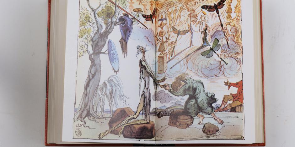 Ilustración hecha por Salvador Dalí para una edición de El Quijote de 1979.