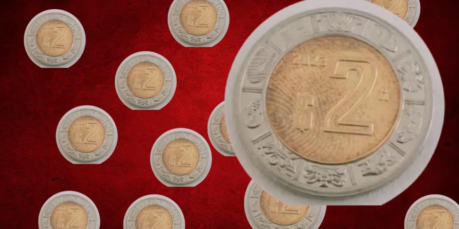 La moneda de 2 pesos tiene un rasgo característico.