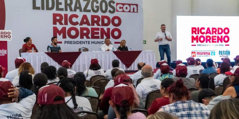 Líderes de colonias y delegaciones que operaban para el PRI en Toluca, se suman al proyecto de Ricardo Moreno.