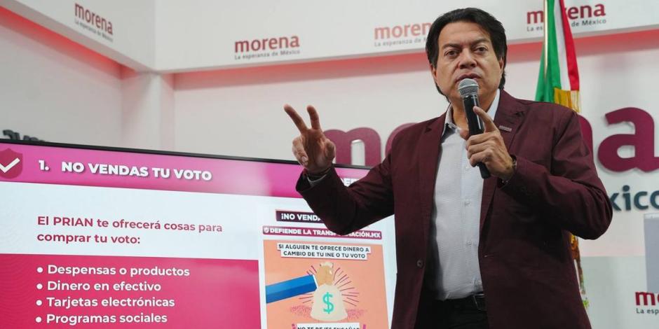 Mario Delgado presenta plataforma de Morena para la denuncia de delitos electorales