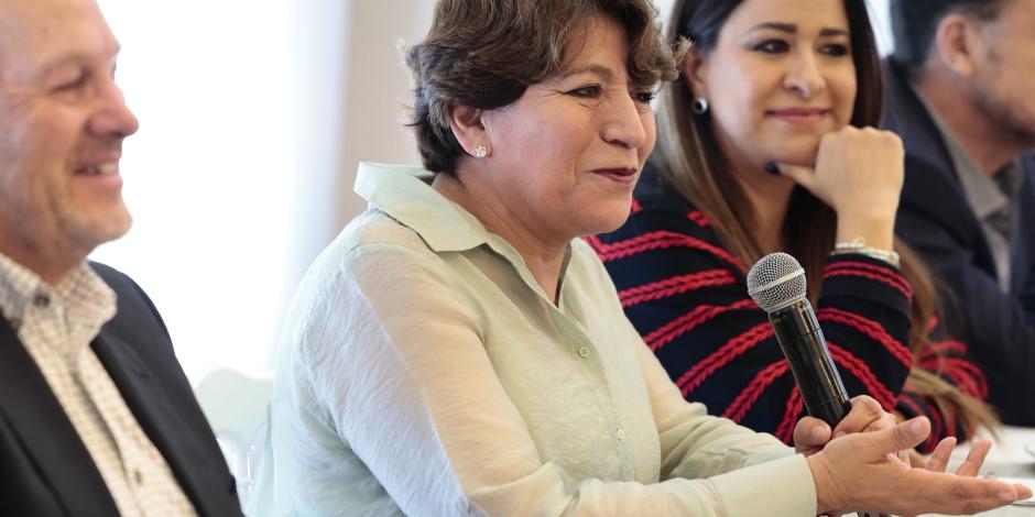 Gobernadora Delfina Gómez compromete trabajo conjunto con sector empresarial para el progreso y bienestar del EdoMex.