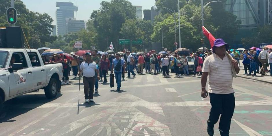 Siguen bloqueos del CNTE en la Ciudad de México.