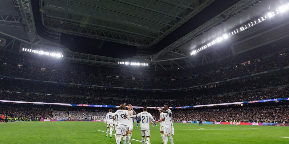 Jugadores del Real Madrid celebran un gol en la presente temporada.