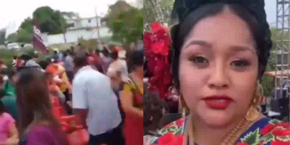 Hubo una balacera en el cierre de campaña de Rosalinda López, candidata en Matías Romero, Oaxaca.