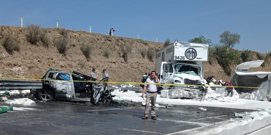 Accidente en la autopista México - Puebla.