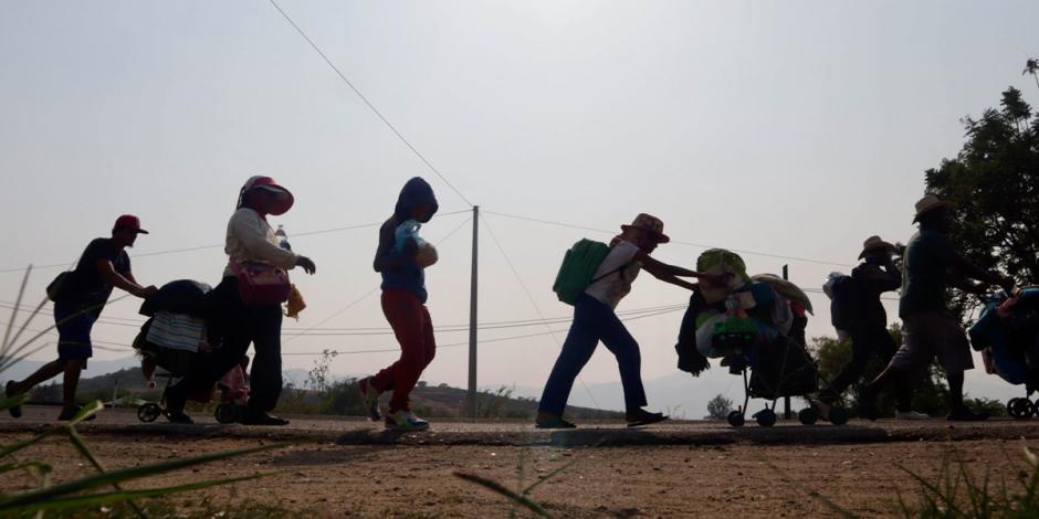 Migrantes conformados por cientos de personas de países como Guatemala, El Salvador, Venezuela y Haití