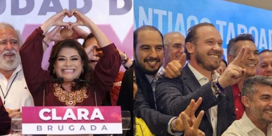 Tanto Clara Brugada como Santiago Taboada se declararon ganadores en CDMX.