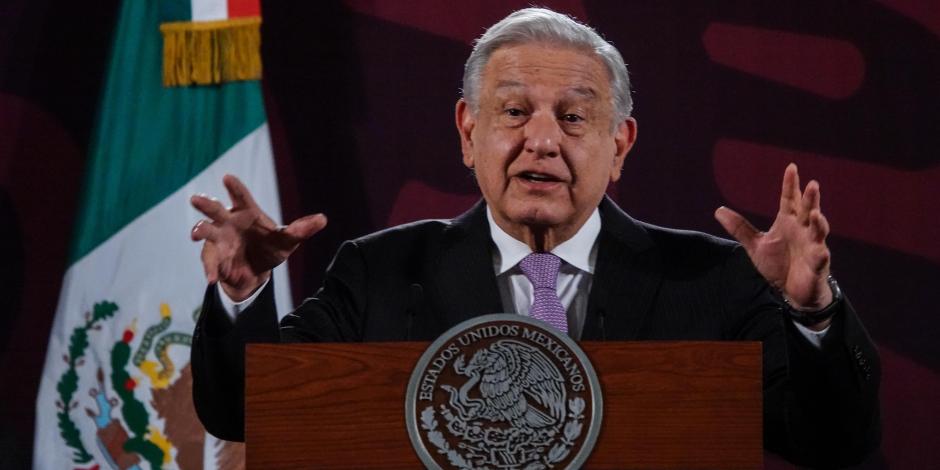 Andrés Manuel López Obrador, Presidente de México, ayer en conferencia.