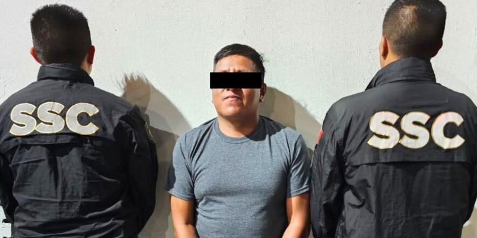Agentes de la SSC detuvieron a Edgar Jesús “H”, ayer.