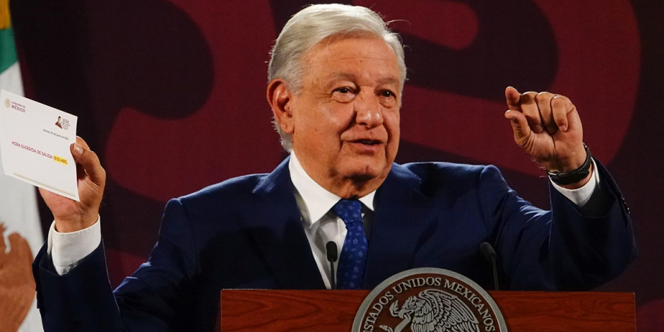 Andrés Manuel López Obrador, Presidente de México, ayer en conferencia de prensa mañanera.