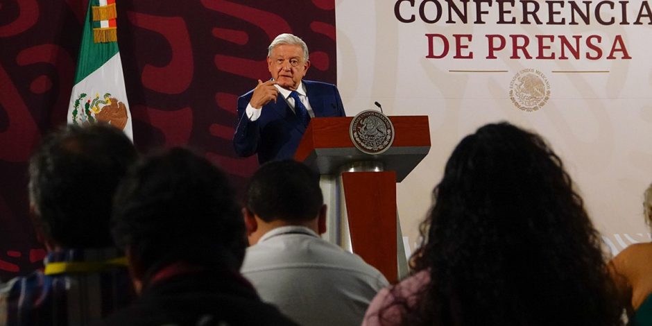 Andrés Manuel López Obrador, presidente de México, ofrece su conferencia de prensa este miércoles 12 de junio del 2024, desde Palacio Nacional, en CDMX.