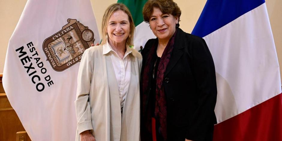 Delfina Gómez se reúne con embajadora de Francia en México.