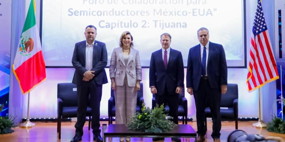 Industria de semiconductores genera empleo y bienestar en Baja California, afirma Marina del Pilar.