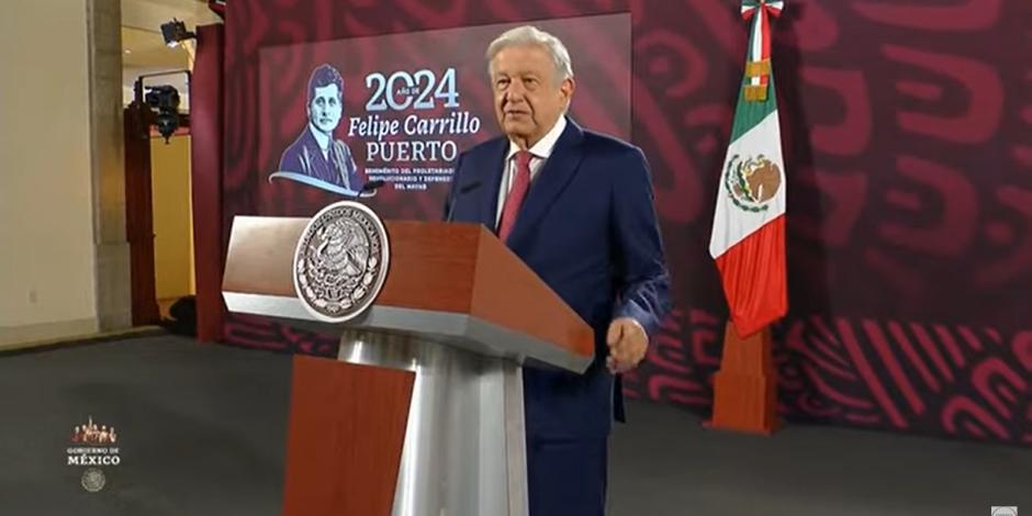 Andrés Manuel López Obrador, presidente de México, ofreció su conferencia de prensa este lunes 17 de junio del 2024, desde Palacio Nacional, en CDMX.