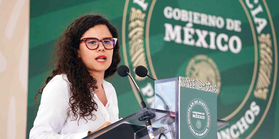 La Secretaria de Gobernación, Luisa María Alcalde, ayer, en Coahuila.