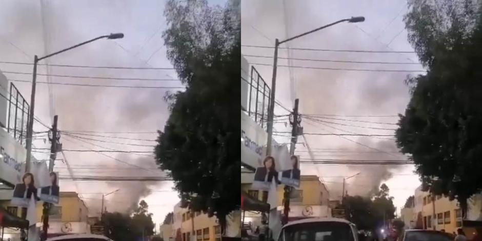 Se registra incendio en una casa de Azcapotzalco, CDMX.