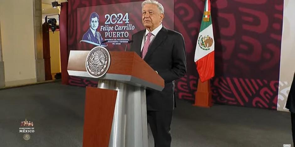 Andrés Manuel López Obrador este jueves 20 de junio del 2024.