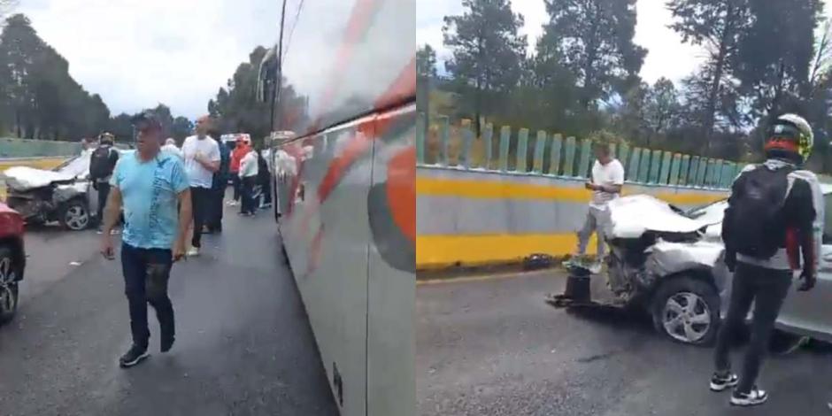 Accidente en la México – Cuernavaca provoca fila de autos de 13 kilómetros.