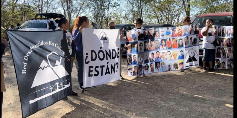 Protesta de la Red de Desaparecidos en Colima en enero pasado.