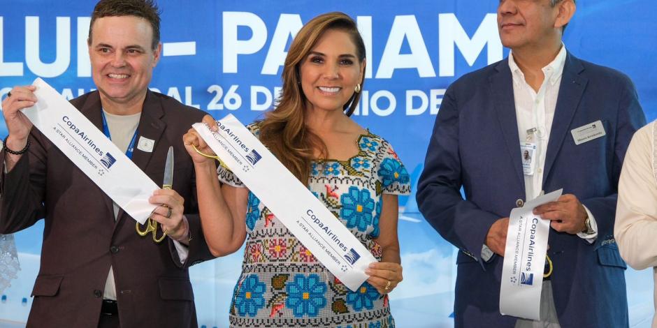 Recibe Mara Lezama primer vuelo de Copa Airlines