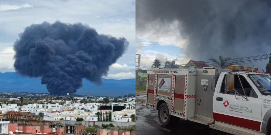 Así fue el incendio en Puebla que fue visible desde Cholula.