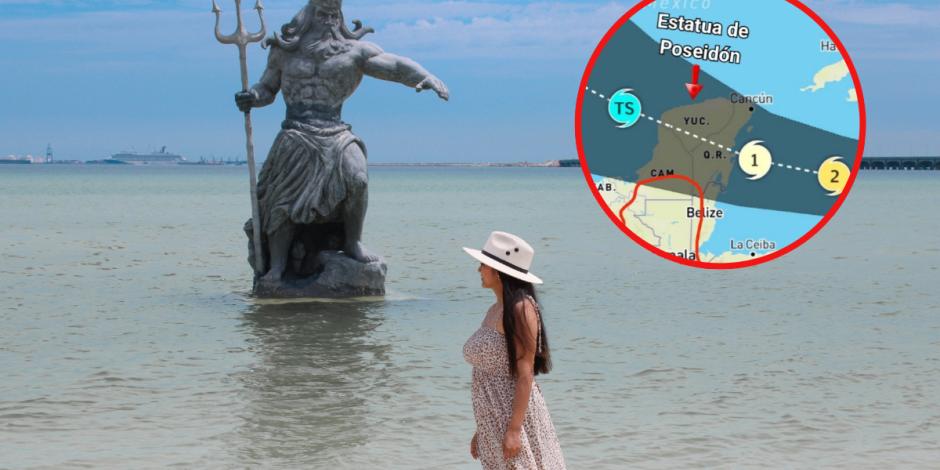 La estatua de Poseidón en Yucatán