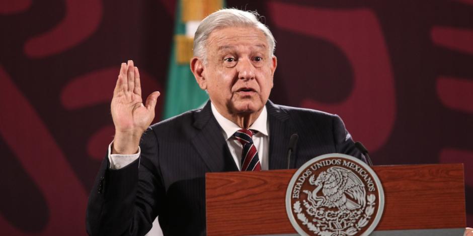 Andrés Manuel López Obrador, Presidente de México, ayer en conferencia.