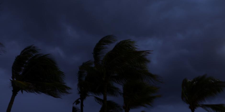 Los vientos, ayer, de Beryl en Playa del Carmen.