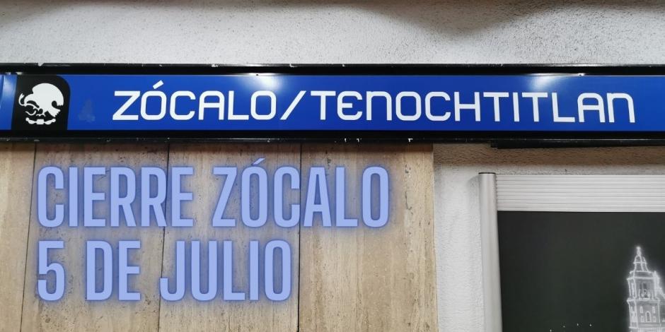 Cierra nuevamente estación Zócalo-Tenochtitlán de la Línea 2 del Metro CDMX.