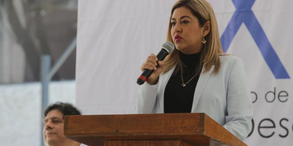 La Alcaldesa de Tlalpan Alfa González Magallanes.
